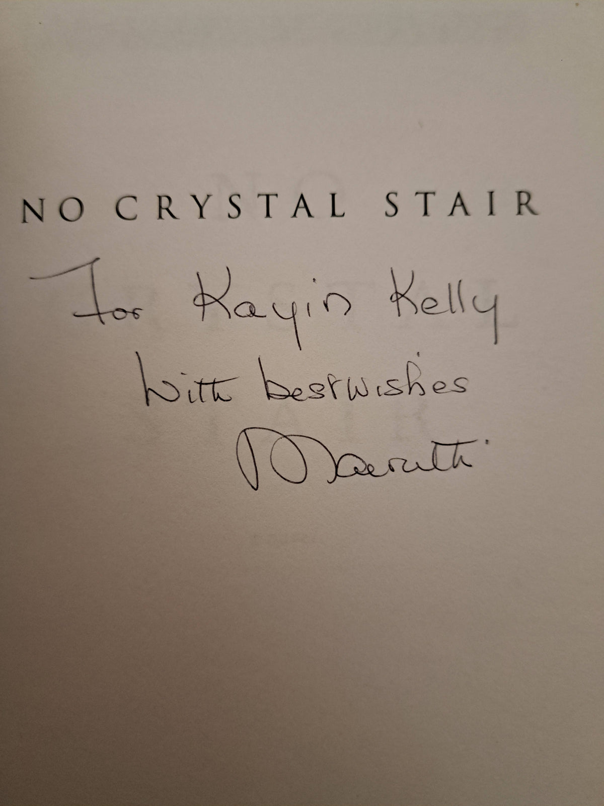 No Crystal Stair by Mairuth Sarsfield