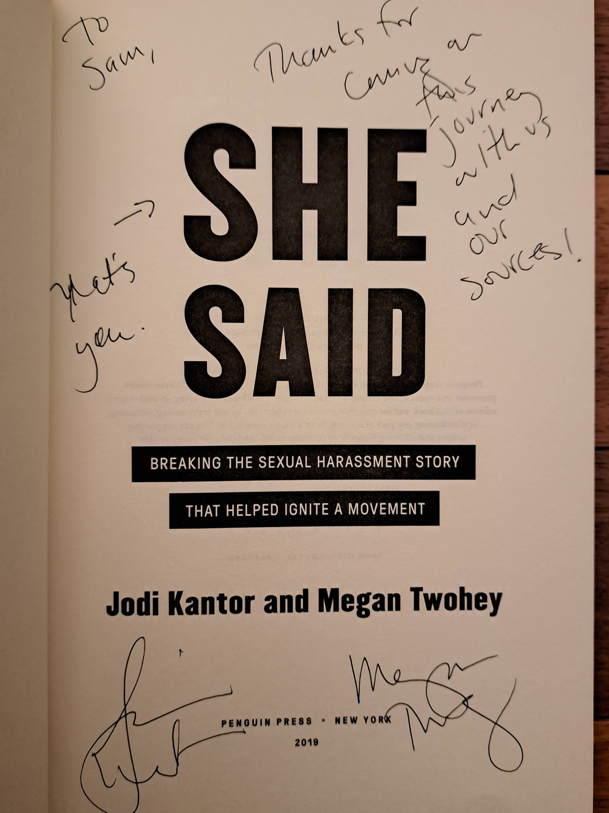 She Said by Jodi Kantor and Megan Twohey