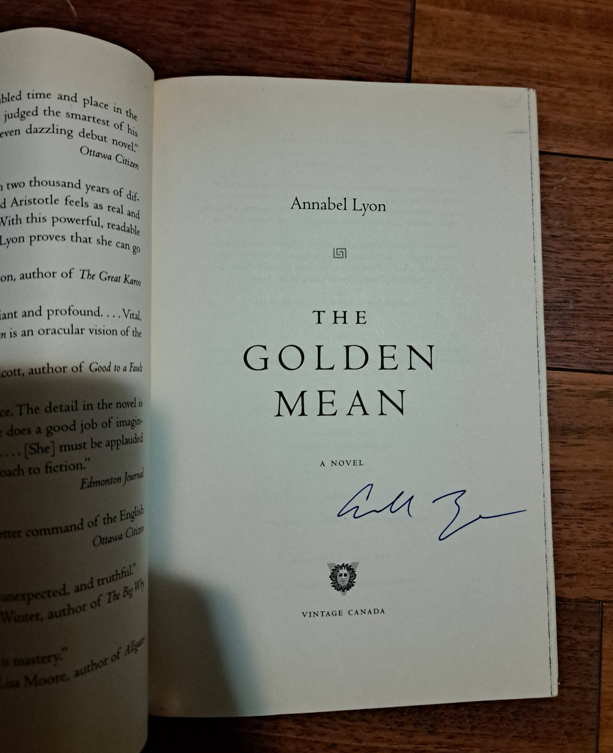 The Golden Mean by Annabel Lyon